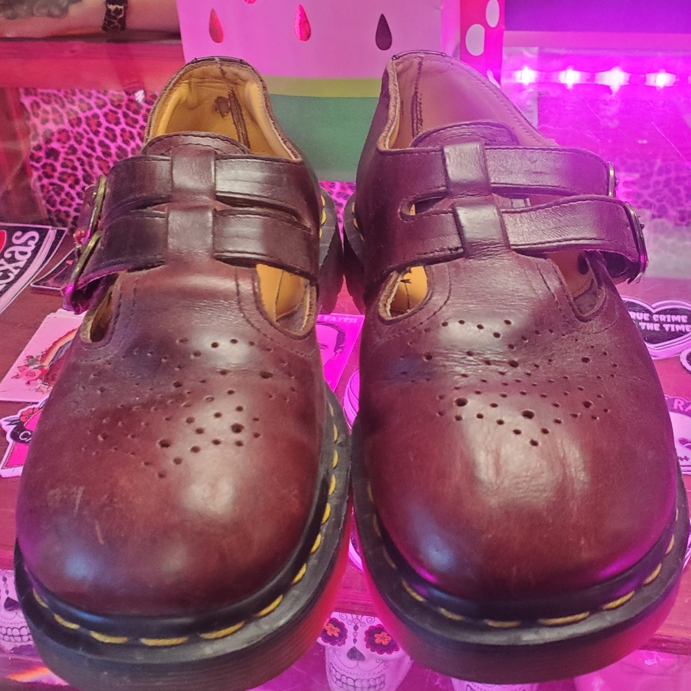 Vintage Wine Mary Jane Dr Martens